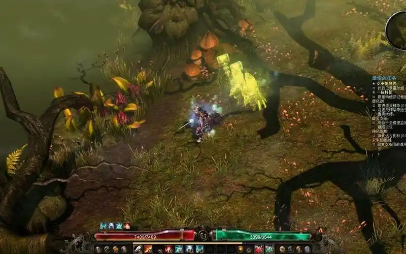 二恐怖黎明六压迫者51级剑盾牌绿装妹仔巫登沼泽