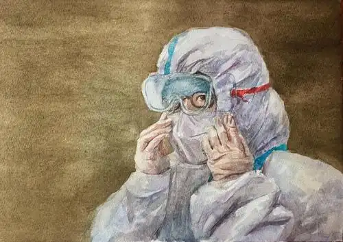 2《白衣战士》 水彩 郑州市郑东新区艺术小学 于闯