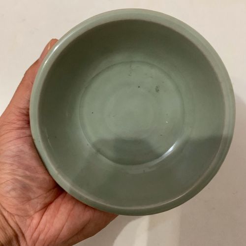 古董古玩收藏明清瓷高古瓷宋瓷官窑老真品!宋代龙泉窑梅子青釉洗!