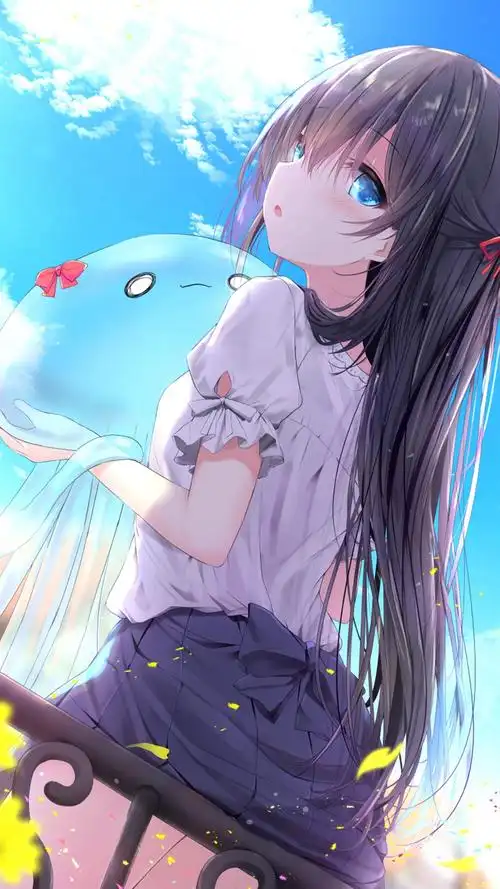 治愈系乖巧动漫少女手机壁纸