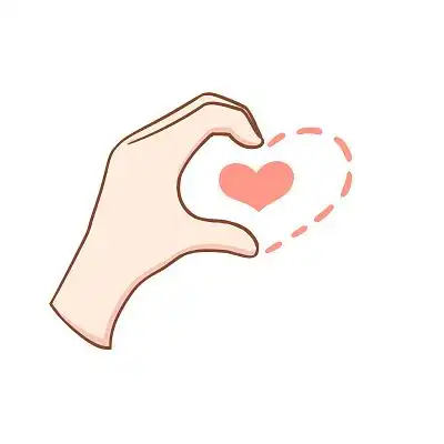 卡通比心手爱心浪漫元素gifc4d元素[gif]手绘卡通冬奥会运动员原创