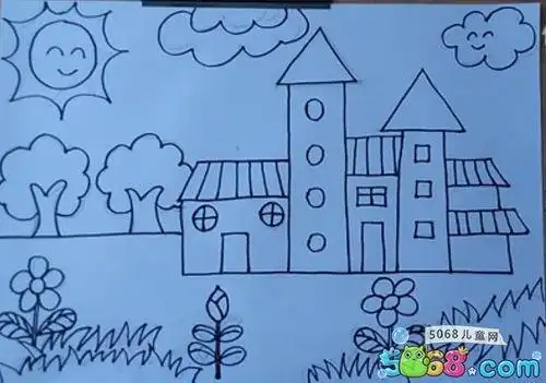 我的家简笔画我的家简笔画儿童画