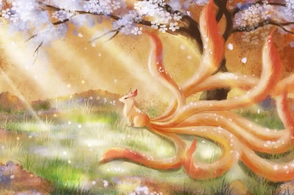 古风插画之《九尾狐》
