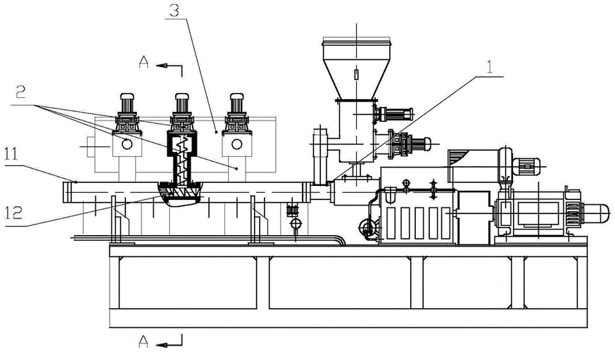 一种高效脱水排汽的双螺杆挤出机的制作方法