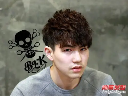 男生烟花烫发型设计 烟花烫纹理烫发型图片(2)