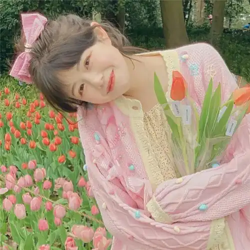 ins唯美真人女头捧花 治愈系高清女生头像ins高级质感捧花图片_女生