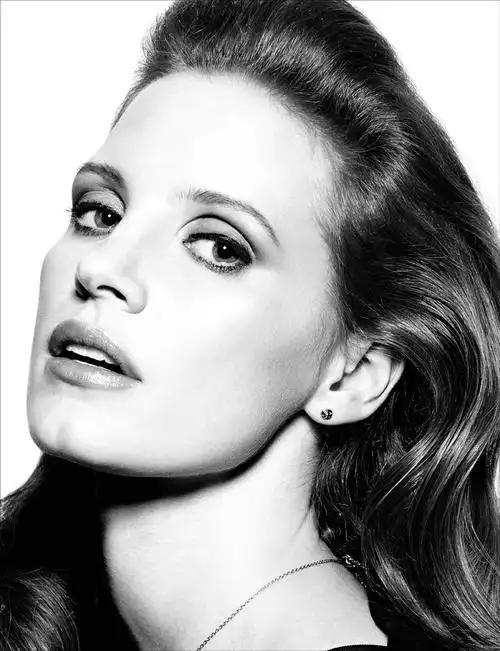 杰西卡·查斯坦黑白写真高清图片[12/15]_明星_美桌网