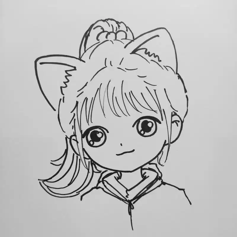 q版女头像‖各种马尾辫参考 最近工作要求给学生们画头像.