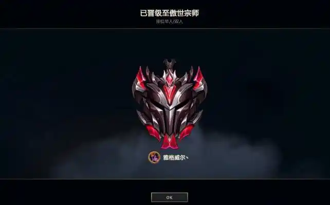 2,玩家想要达到傲世宗师这个段位,需要在大师段位的时候达到100个胜