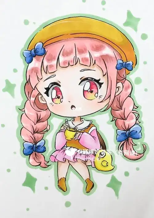 q版动漫|马克笔绘画|q版人物|画画