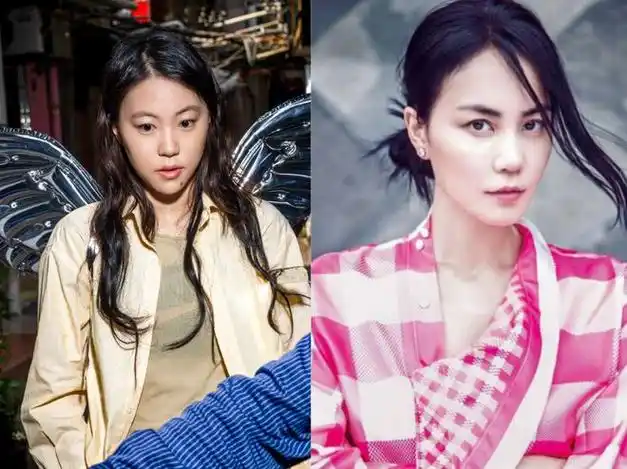 窦靖童留长发撞脸王菲遮盖纹身似俏皮少女与谢霆锋拍创意视频