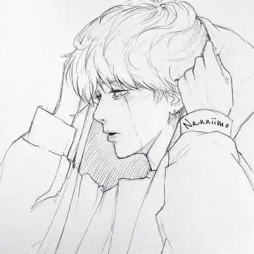 马克笔手绘丨超帅气的男生线稿哦