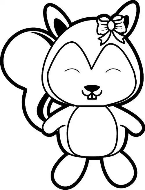 松鼠快乐可爱的动物卡通形象的图标图片下载