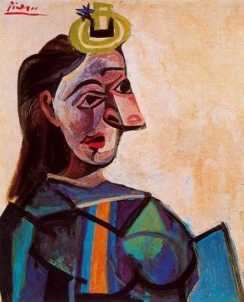 毕加索 pablo picasso  创作年代:1941  风格:立体主义  体裁:肖像