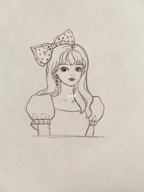 好久没画画了,临摹@鱼小沫插画(已开课),漂亮小姐姐画起来心情好#手绘