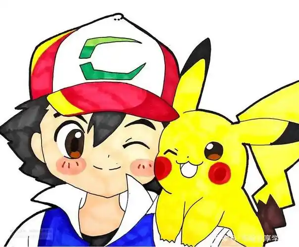 儿童画教程|初级动漫中的人物造型与氛围烘托《去吧,皮卡丘!》
