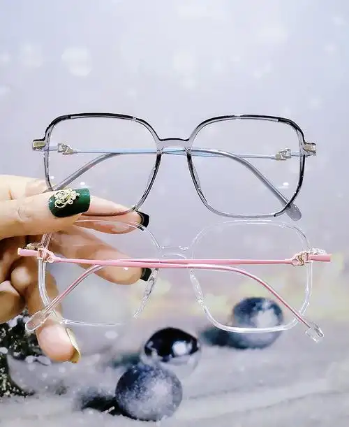 2021新品d家同款防蓝光手机眼镜新款方形瘦脸网红眼镜 tr90复古近视