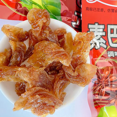 素巴西烤鸭辣条大豆制品面筋辣片经典网红辣条零食零食5包素巴西烤鸭