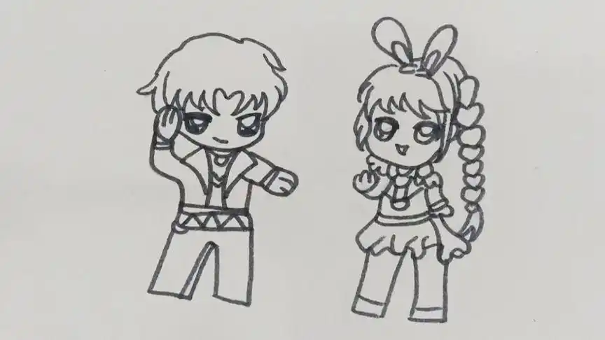 简笔画教程—第一次画唐三小舞简笔画,手残党献丑了-母婴亲子视频