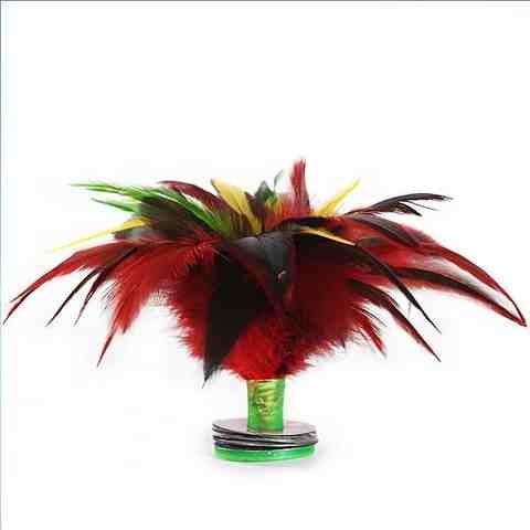 鸡毛毽子学生比赛成人专用毽子耐踢毽球健身花毽手工牛筋底大毽7