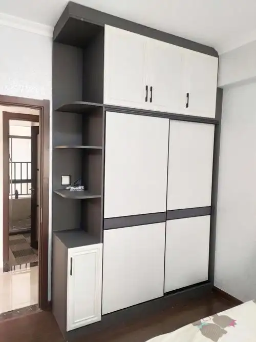 铝合金家具衣柜现代极简轻奢推拉门趟门开门整体定制走入式衣柜