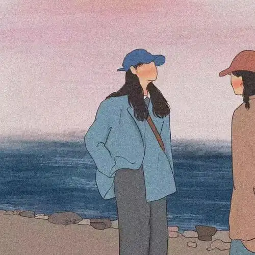 头像丨情侣太阳温暖早起的人月亮陪伴熬夜的人