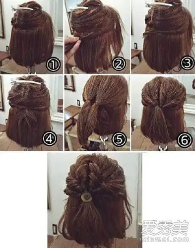 9款短发编发教程 波波头这样扎一周造型不重样