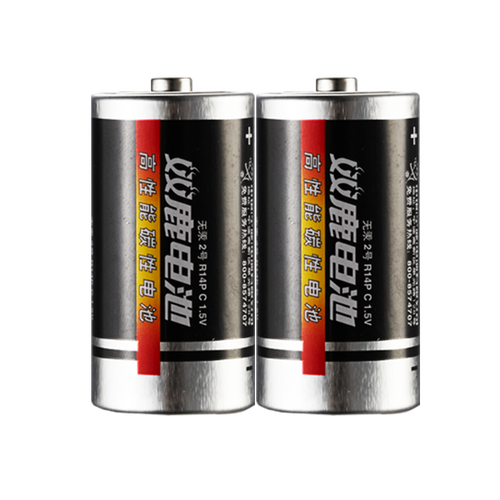 双鹿电池2号碳性二号中号r14费雪儿童玩具面包超人普通干电池