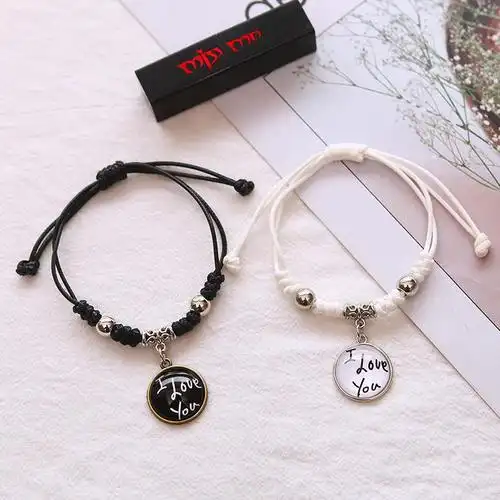 水晶手链情侣款 一对 简约大额优惠券