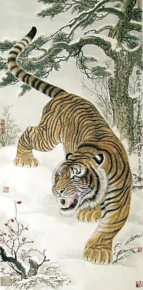 猛虎出山 135×65cm