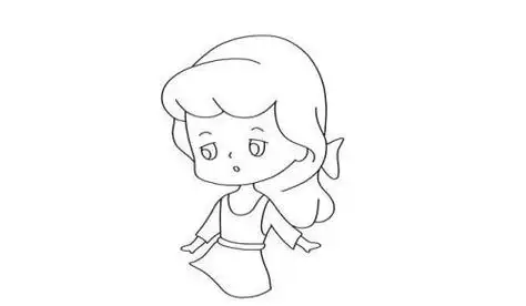 漂亮的灰姑娘简笔画绘制教程 带颜色的灰姑娘怎么画简单又可爱