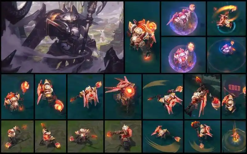 【英雄联盟】新皮肤王国机神系列-贾克斯武器大师新皮肤演示!