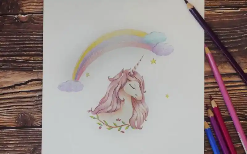 【辉柏嘉彩铅课】梦幻独角兽,手把手教你画