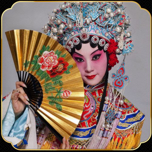 扇子折扇女式复古古风古典京剧戏曲贵妃醉酒扇子