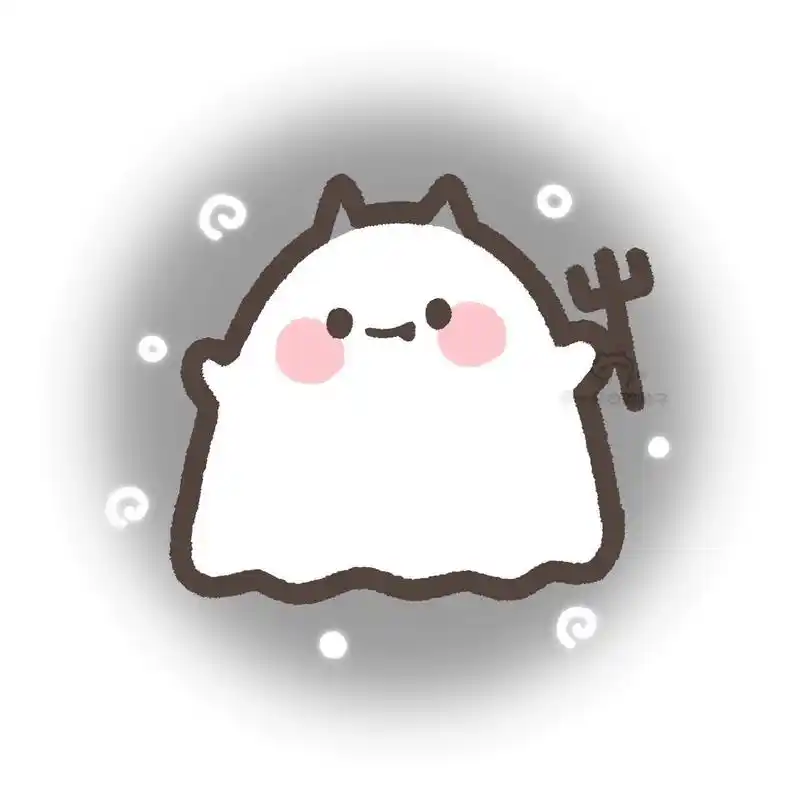 🥳平面可爱鬼|小幽灵头像 把可爱鬼压扁了