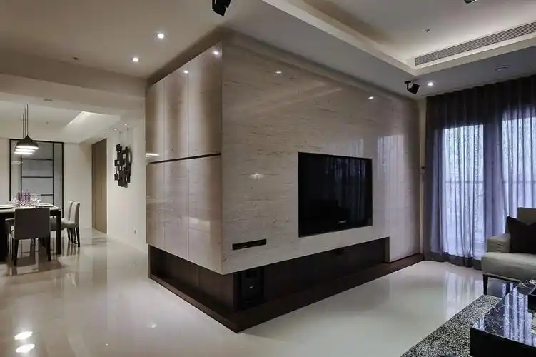 时尚现代风大理石电视背景墙设计