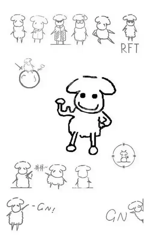 烊千玺设计的卡通小羊形象易只羊是一只羊易只烊系列漫画▼4版还是6版