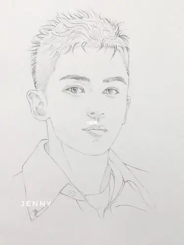 画一个张哲瀚_张哲瀚_临摹_寸头_小清新_文化_绘画