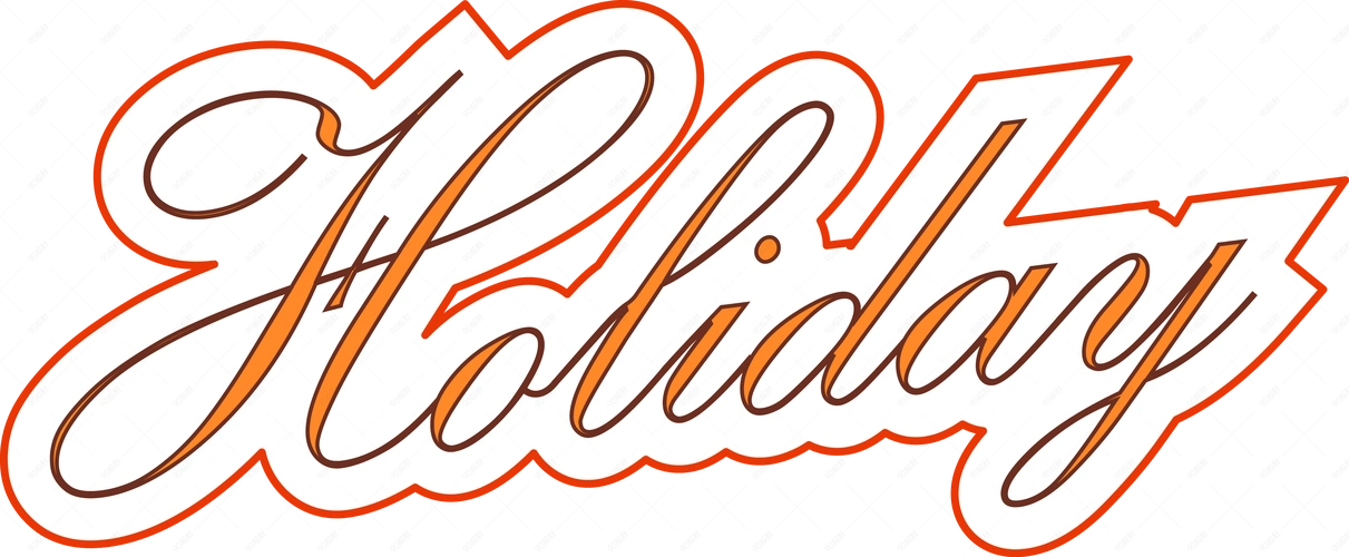 holiday英文字变形