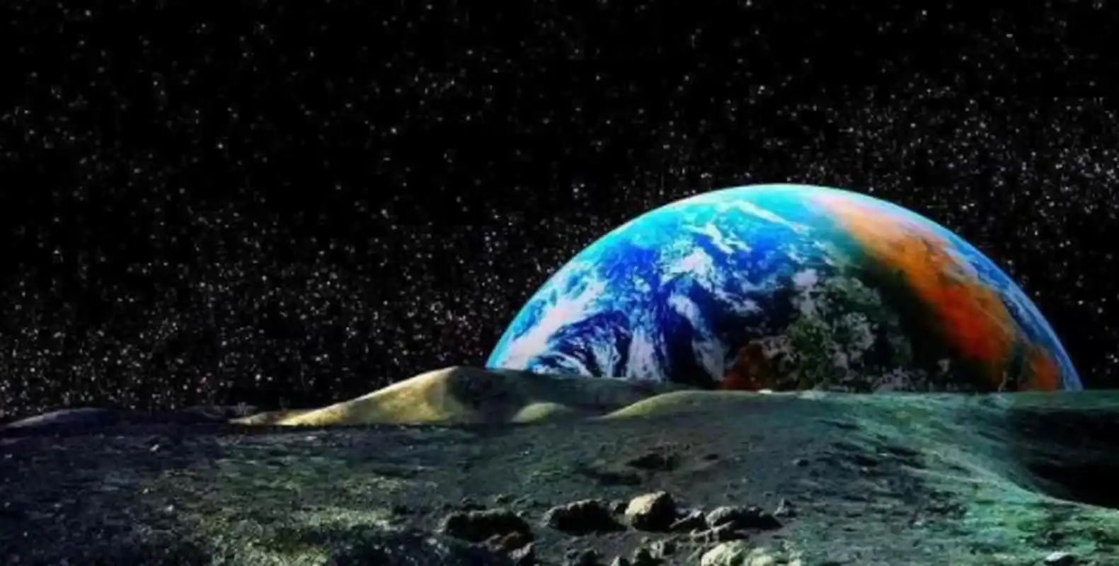 为什么在地球上看月球小,在月球上看地球大呢?