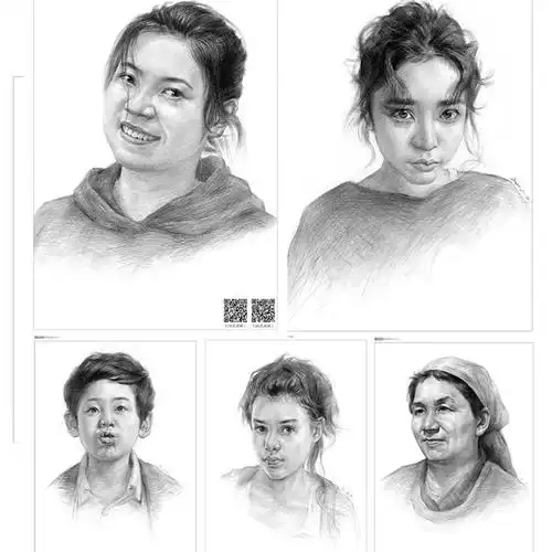 人物素描零基础技法入门教程自学素描书画肖像临摹范本美术初学者五官