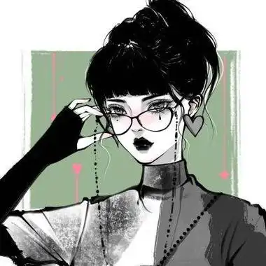 微信头像酷女孩卡通黑白 卡通头像图片大全 -【爱个性】