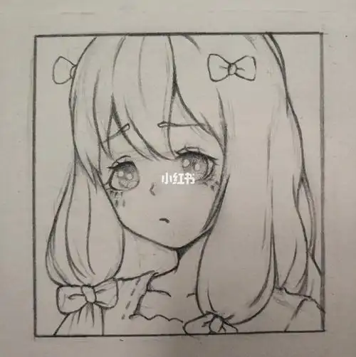 简笔画q少女可爱二次元