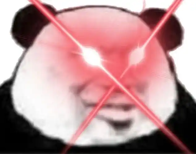 熊猫头双眼发光表情包发光熊猫表情