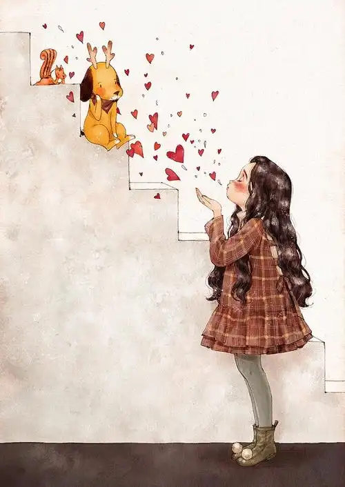 所有的爱 ~ 来自韩国插画家aeppol 的「森林女孩日记-2017」系列插画