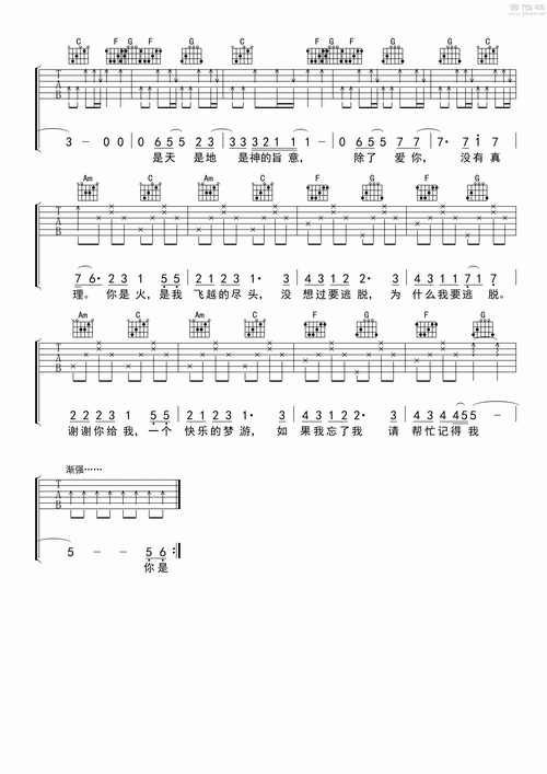 super star吉他谱(图片谱,弹唱,扫弦)_s.h.