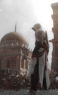 刺客信条gif艾吉奥gif城堡gif飘雪gif