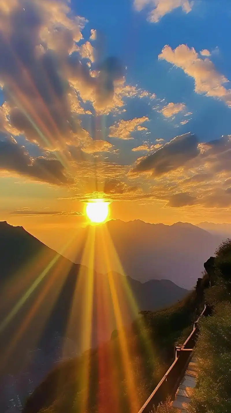 面带微笑,迎接每一个初升的太阳!#治愈系风景 #一起享受大自 - 抖音