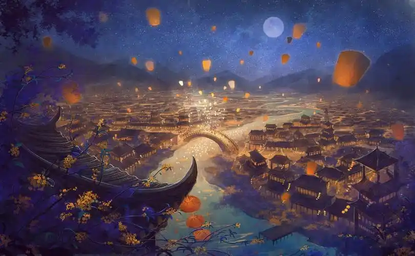 一人一骑,逍遥天地秦时明月唯美古风手绘人物高清电脑桌面壁纸图片