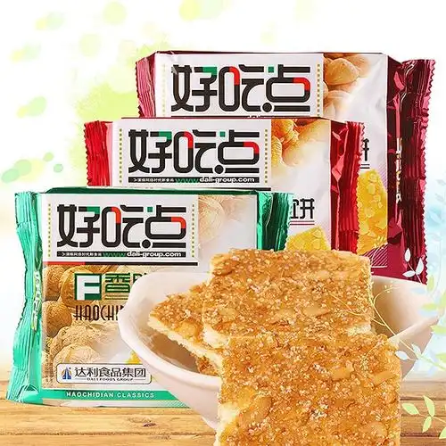 好吃点香脆核桃杏仁腰果饼干108g袋装 早餐粗粮曲奇饼下午茶零食